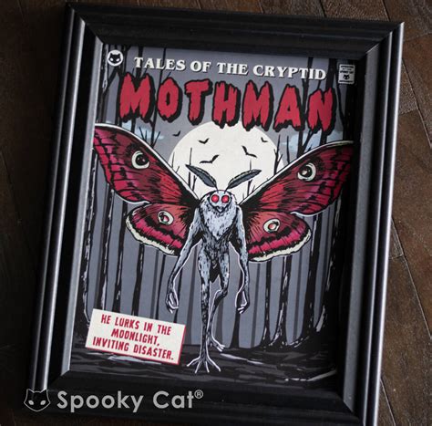 Mothman Vintage Comic Art Print – Spooky Cat Press