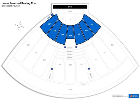 Concord Pavilion Lower Reserved - RateYourSeats.com