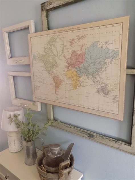 The Quaint Sanctuary: { DIY $10 MAP ART!! }