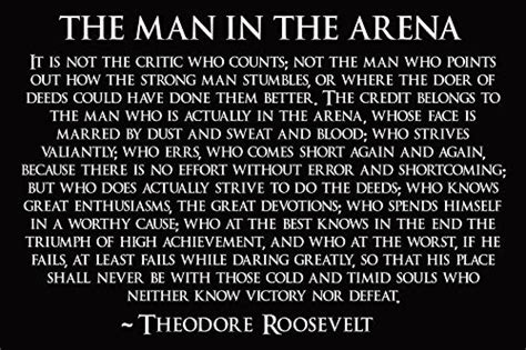 Theodore Roosevelt Man In The Arena Poster Teddy Roosevelt Poster 24x36 (TEDDY4) - Posters & Prints