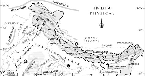 UPSC general studies and current affairs 2015: Physical Features Map of India