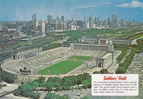 Soldier Field, Chicago, IL, Home of the Chicago Bears, Capacity 61,500 ...