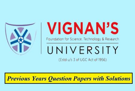 Vignan University Solution Papers - Download PDF for All Courses