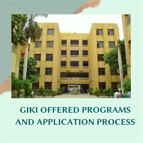 GIKI OFFERED PROGRAMS AND APPLICATION PROCESS | Important Admission ...