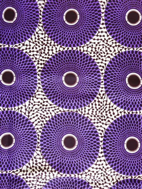 Purple African fabric by the Yard record water well nsubura Ankara fabric African Textile ...