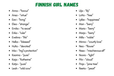 150+ Cool Finnish Girl Names With Meanings (2024)