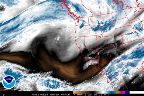 Pacific U.S. Infrared, GOES West - NOAA GOES Geostationary Satellite Server