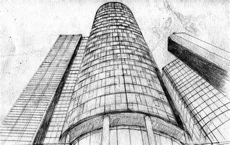 Tall Buildings Sketch, Skyscrapers, Pencil Drawing by AMNdesigns on DeviantArt