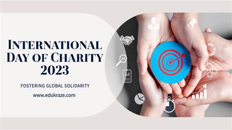 International Day Of Charity 2023: Fostering Global Solidarity - EduKraze