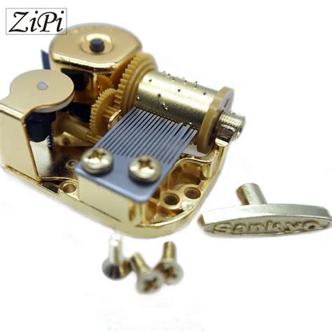 SANKYO 50pcs/lot Gold DIY Clockwork Type Music Box Movements 18 Tones Christmas gifts New Year ...