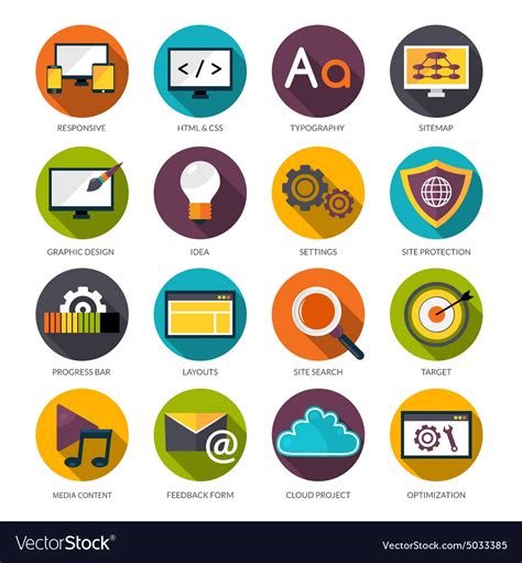 Web design icons set Royalty Free Vector Image