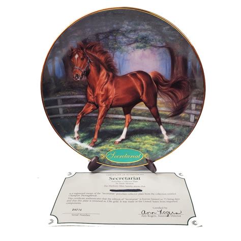 Danbury Mint Race Horse Collector Plate "Secretariat" Champion Thoroughbreds Collection by Susie ...