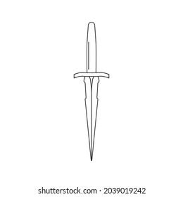 Dagger Pictogram Isolated Vector Clipart Stock Vector (Royalty Free ...