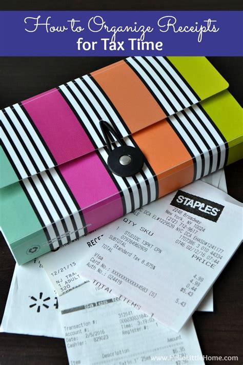 Learn how to organize receipts for tax time ... it's easy with these tips! | Hello Little Home # ...