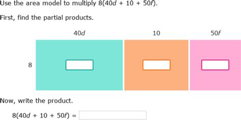 IXL | Multiply using the distributive property: area models | Grade 7 math