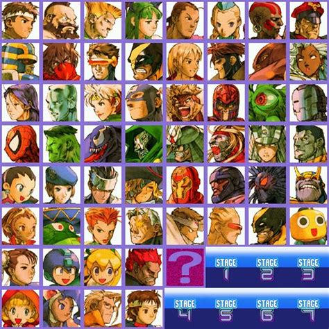 Marvel vs Capcom 2 character portraits | Personajes de street fighter ...