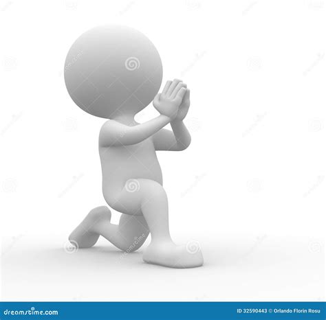 3d Man On His Knees Asking For Forgiveness Stock Photos - Image: 32590443