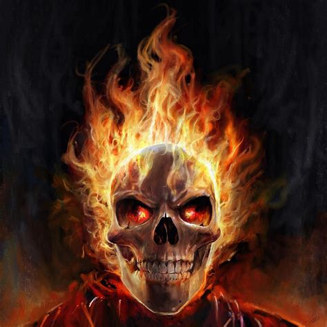 Flaming Skull by Steve Goad | Ghost rider wallpaper, Skull wallpaper, Ghost rider