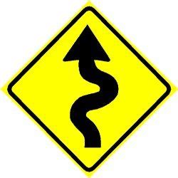 Amazon.com: CURVE AHEAD warning road auto novelty sign: Home & Kitchen