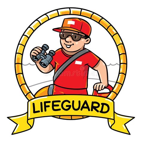 Funny Lifeguard. Emblem. Profession ABC Series Stock Vector ...