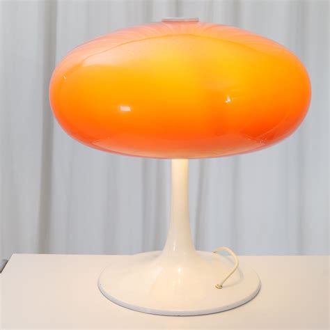 Orange space age mushroom lamp, 1970s | #202685