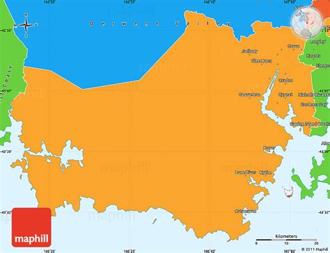 Political Simple Map of Huon Valley