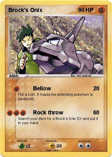 Pokémon Brock s Onix 23 23 - Bellow - My Pokemon Card