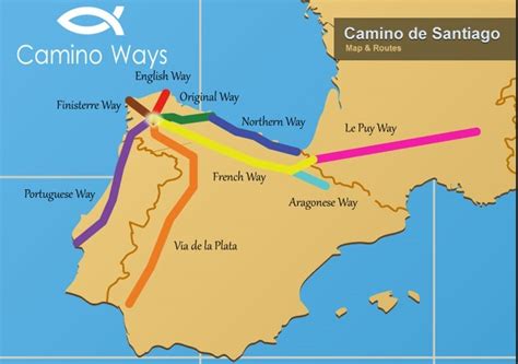 Camino de santiago route map - assepin