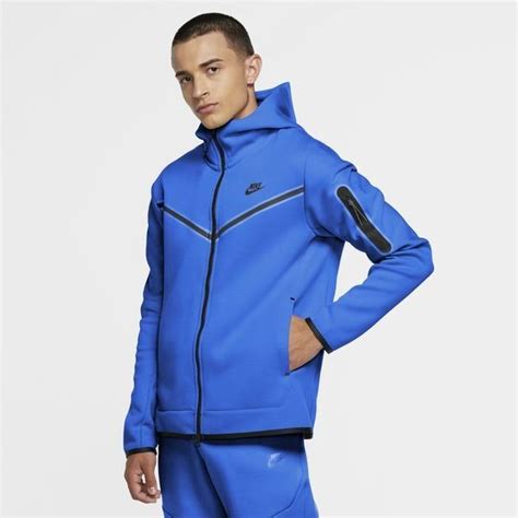 Nike Hættetrøje NSW Tech Fleece - Blå/Sort | www.unisport.dk