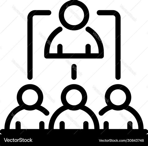 Team meeting icon outline style Royalty Free Vector Image