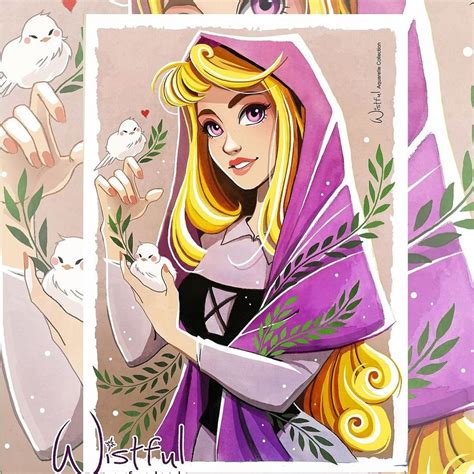 Beautiful illustrations for Disney Princesses 👑 ️🌹 by @wistful.art ...