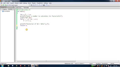 c programming - simple program to find factorial of number - YouTube