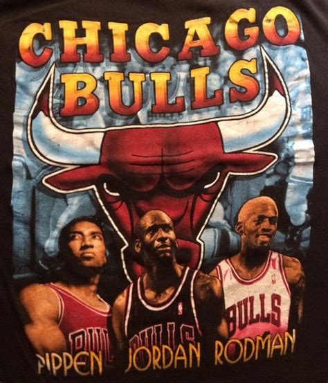 Vintage 1996 Chicago Bulls NBA World Champions Pippen Jordan Rodman | Album art design, Chicago ...