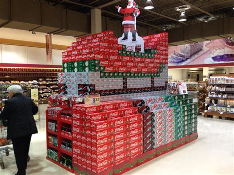 Santa sleigh Coke display | Drink display, Christmas store displays ...