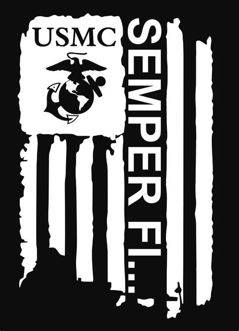 Semper Fi flag u.s. Marines decal / sticker military decal | Etsy