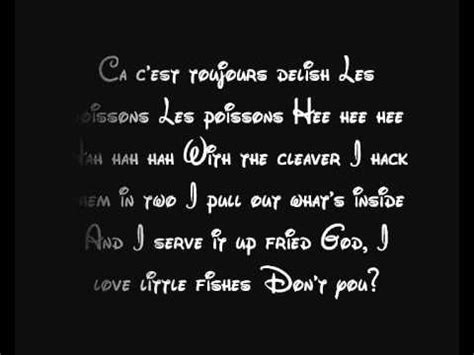 Les Poissons - The Little Mermaid Lyrics - YouTube