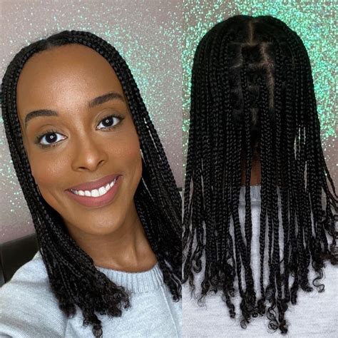 HOW TO MINI BOX BRAID TUTORIAL: Box Braids Protective Style on Natural ...