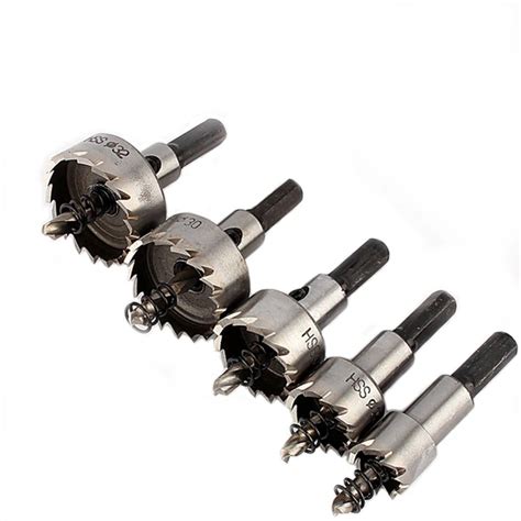 5pcs/set HSS Drill Bit holesaw Set Twist Drill Bits Hole Saw Cutter ...