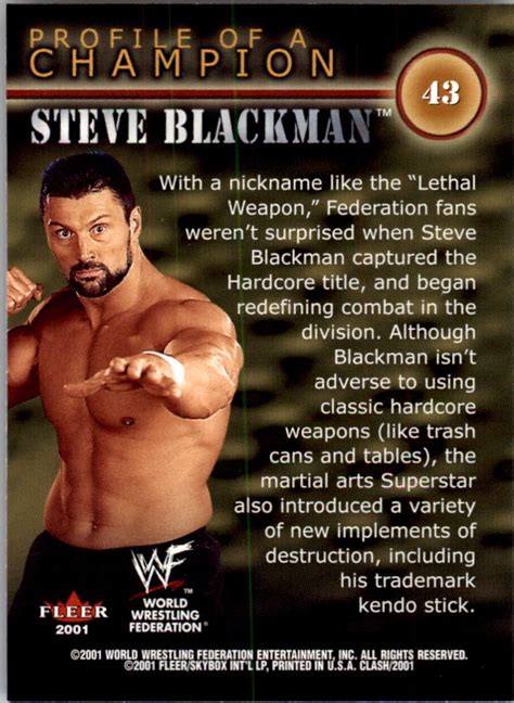 Steve Blackman appreciation post : r/WWE