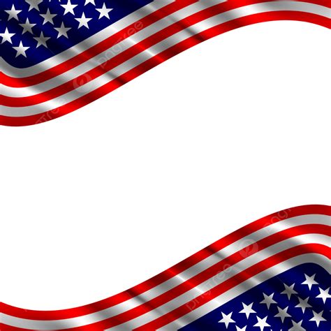 American Flag Border, Borders, American, Paper PNG and Vector with Transparent Background for ...