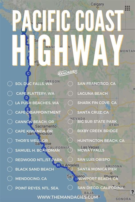 The Perfect Pacific Coast Highway Road Trip Itinerary (25 Stops + 3 ...