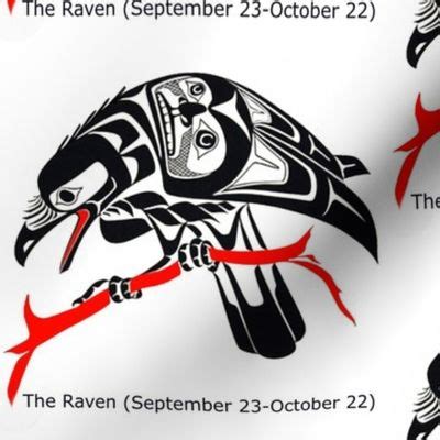 Native American Zodiac The Raven - Spoonflower