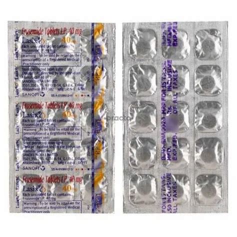 Lasix Furosemide Tablets, Prescription, Treatment: Diuretic (water Pill) at Rs 9/stripe in Nagpur