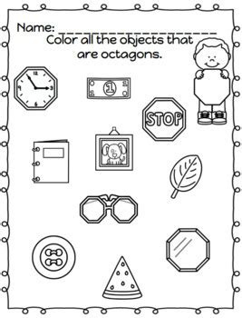 Octagon Shape Packet, Worksheets and Book by My Kind of Crazy | TPT