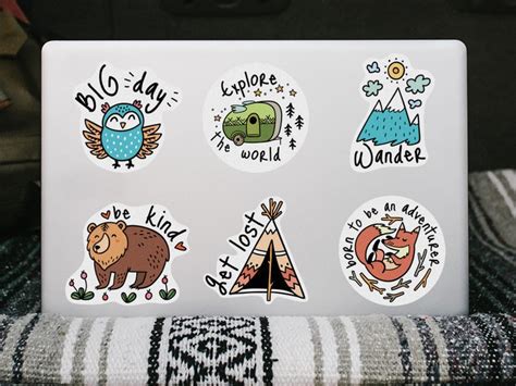 Travel vinyl laptop sticker camper Explore the | Etsy