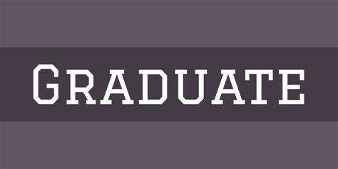 Graduate Font Free by Eduardo Tunni » Font Squirrel