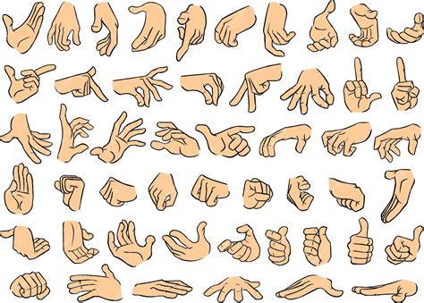 Premium Vector | Male Hand Poses set 1