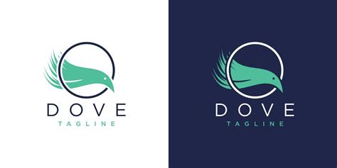 Dove logo design with modern unique style 24484011 Vector Art at Vecteezy