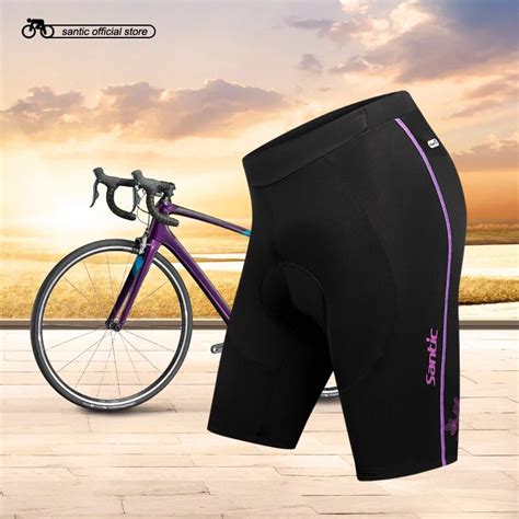 Santic Women Padded Cycling Shorts MTB Bicycle Bike Shorts Cycling Mujer Cycles Tights Downhill ...