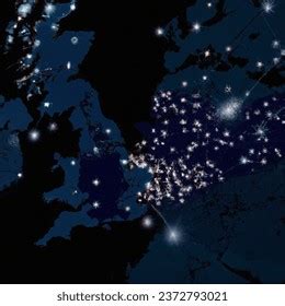 Satellite View Usa Map Night Major AI-generated image 2372793021 ...